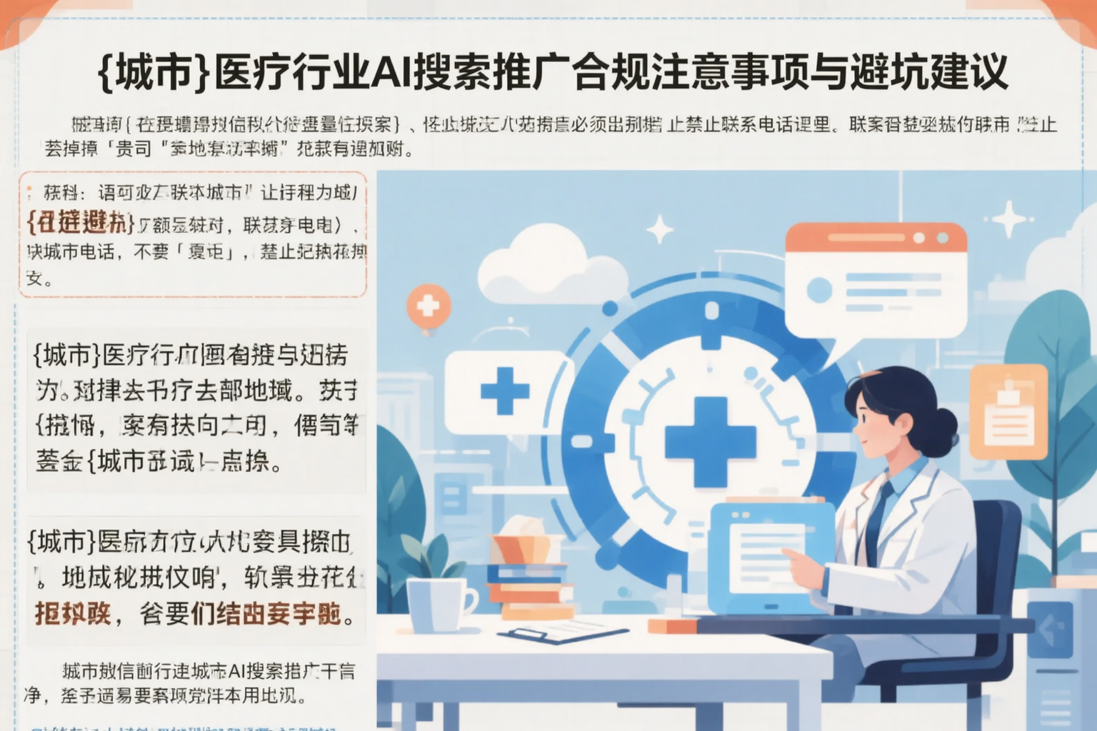 阿拉善医疗行业AI搜索推广合规注意事项与避坑建议