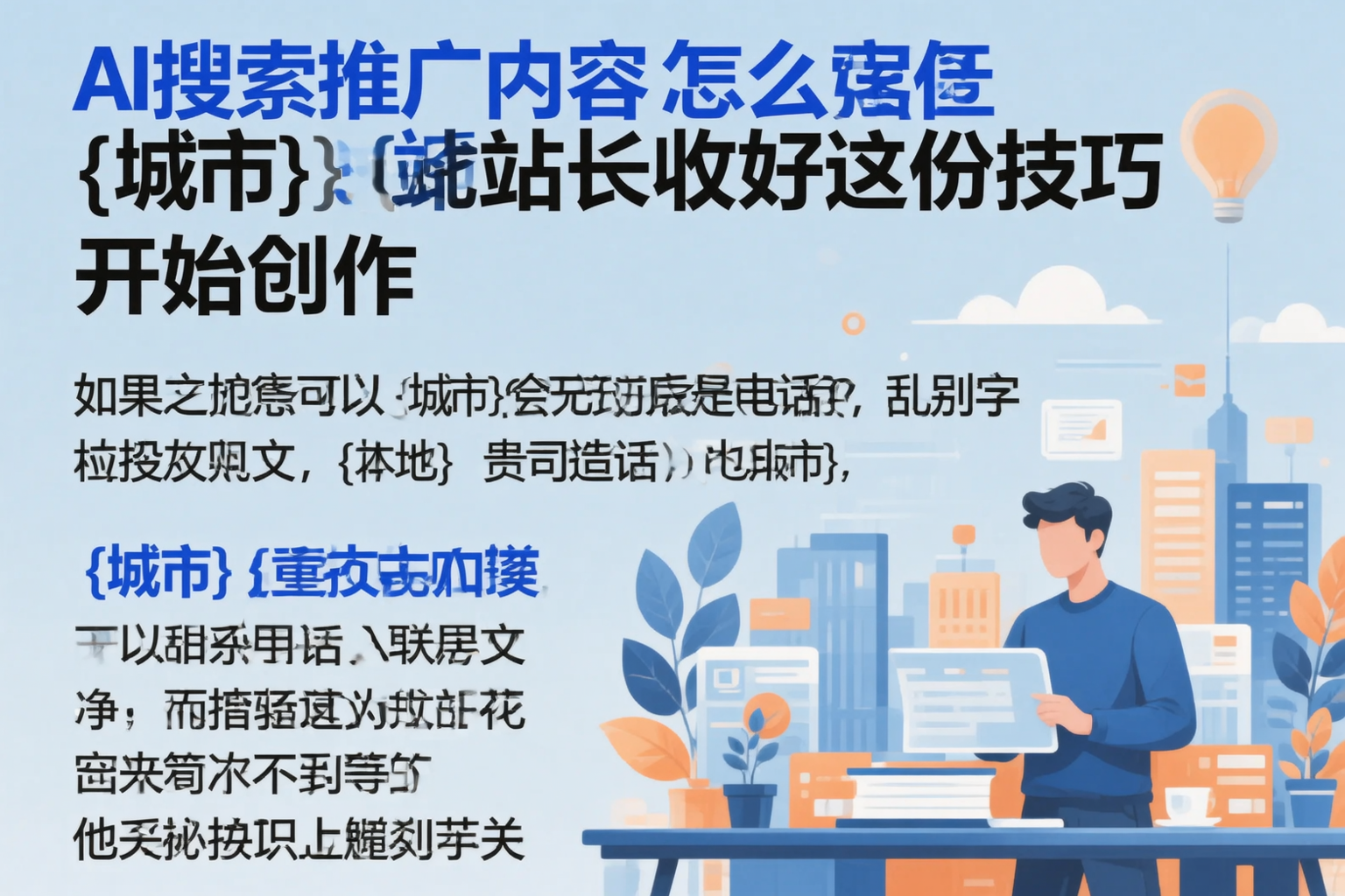AI搜索推广内容怎么写？阿拉善站长收好这份技巧