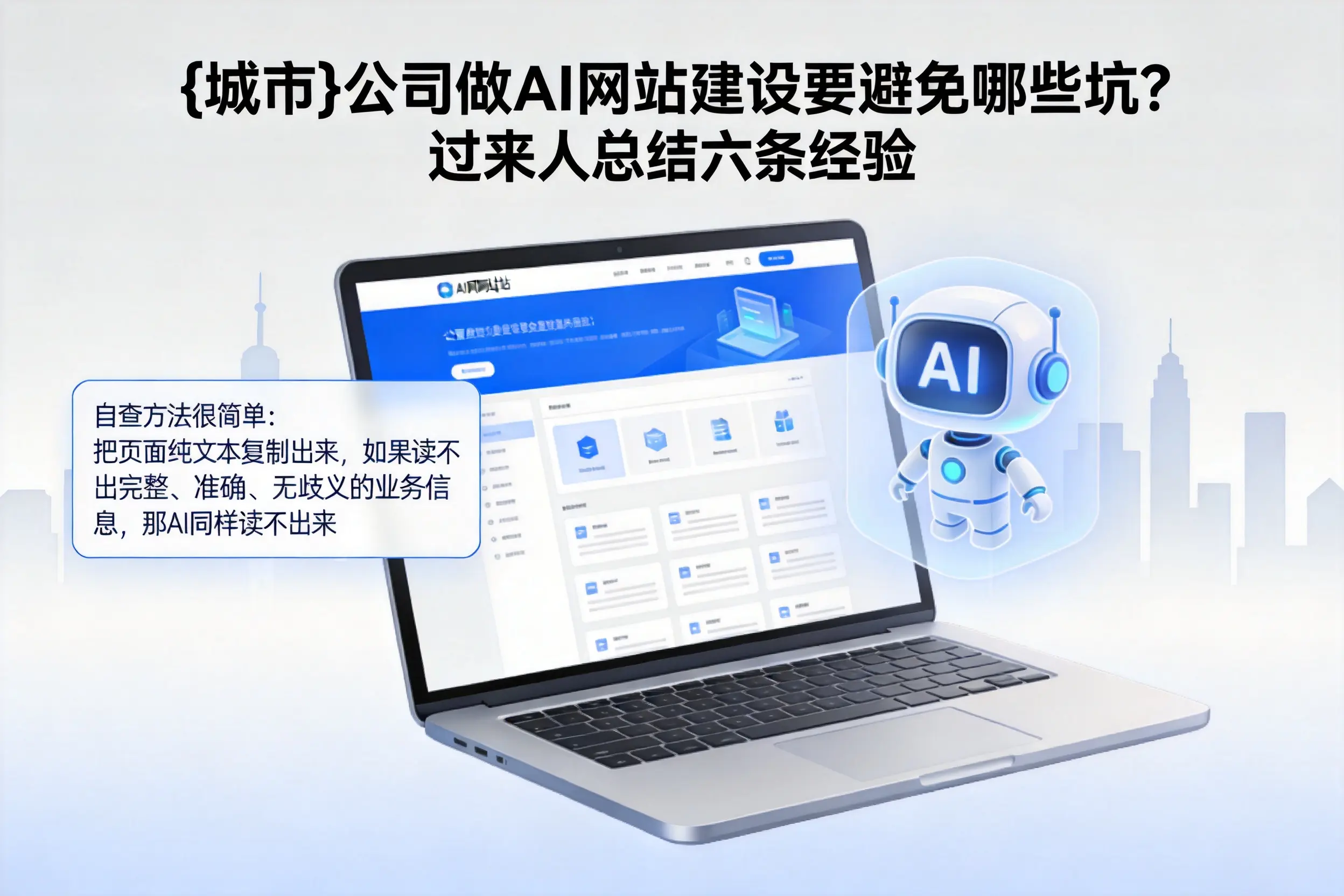 阿拉善公司做AI网站建设要避免哪些坑？过来人总结六条经验