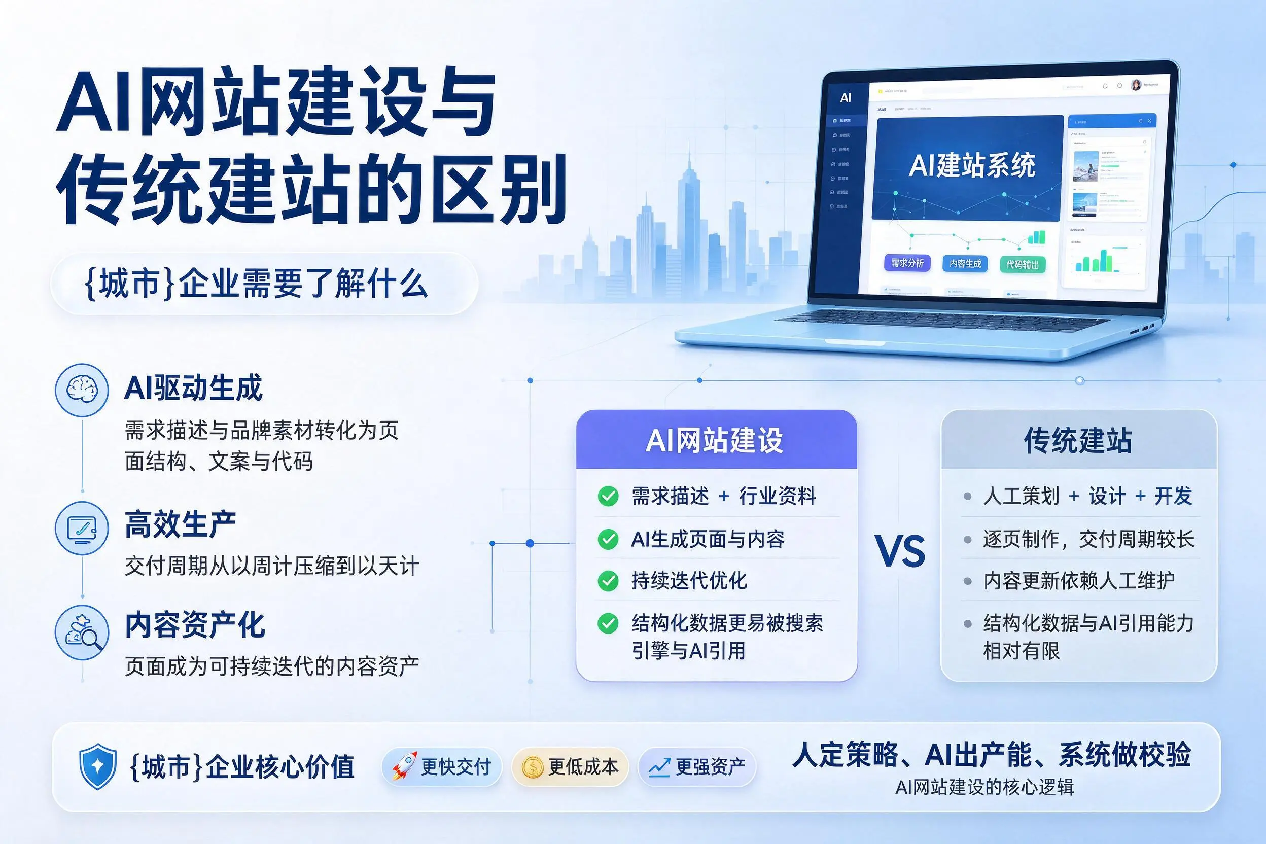 AI网站建设与传统建站的区别，阿拉善企业需要了解什么