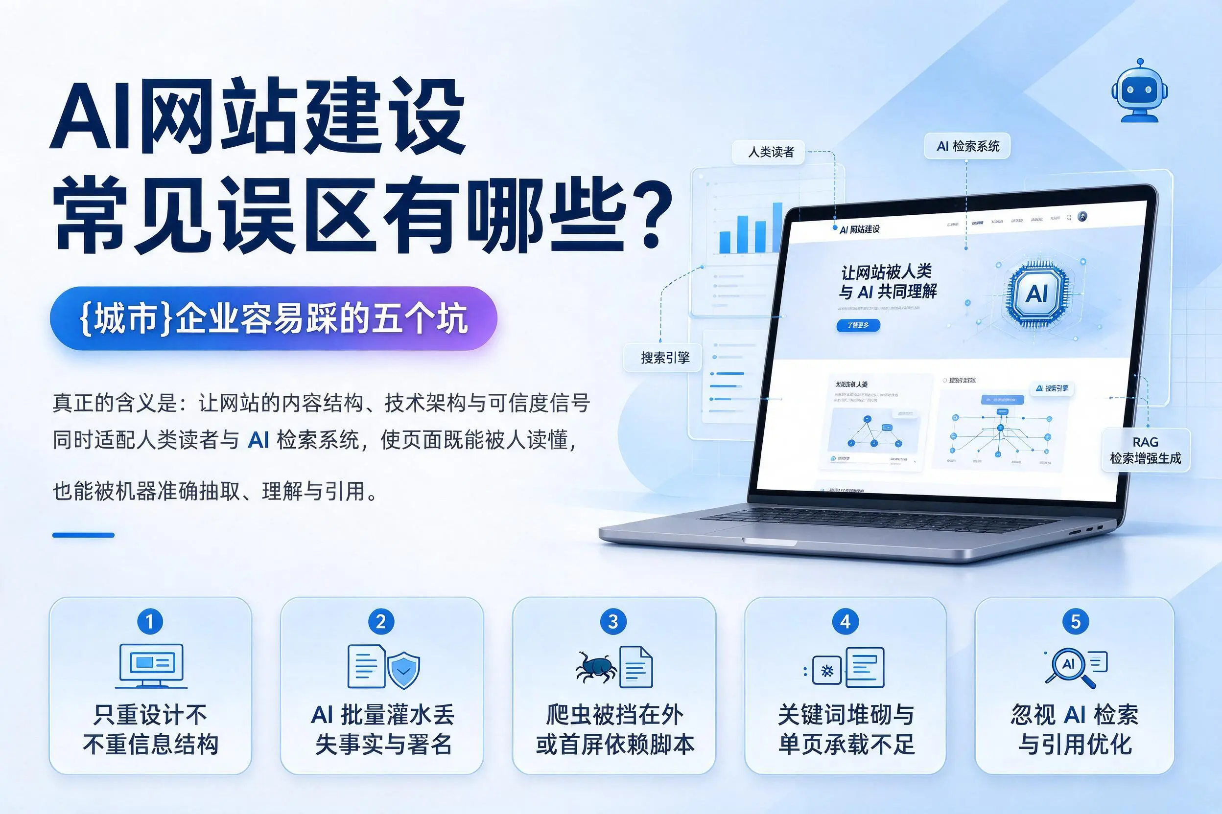 AI网站建设常见误区有哪些？阿拉善企业容易踩的五个坑
