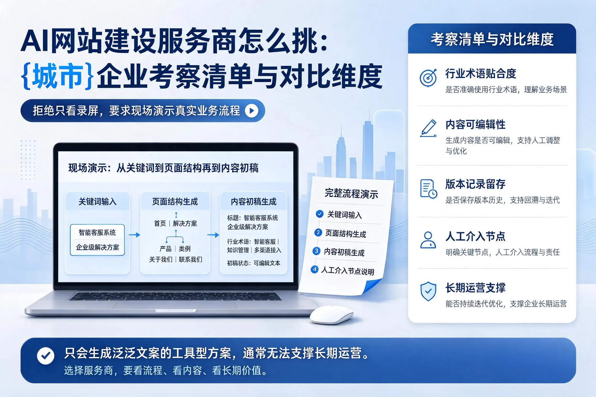 AI网站建设服务商怎么挑：阿拉善企业考察清单与对比维度