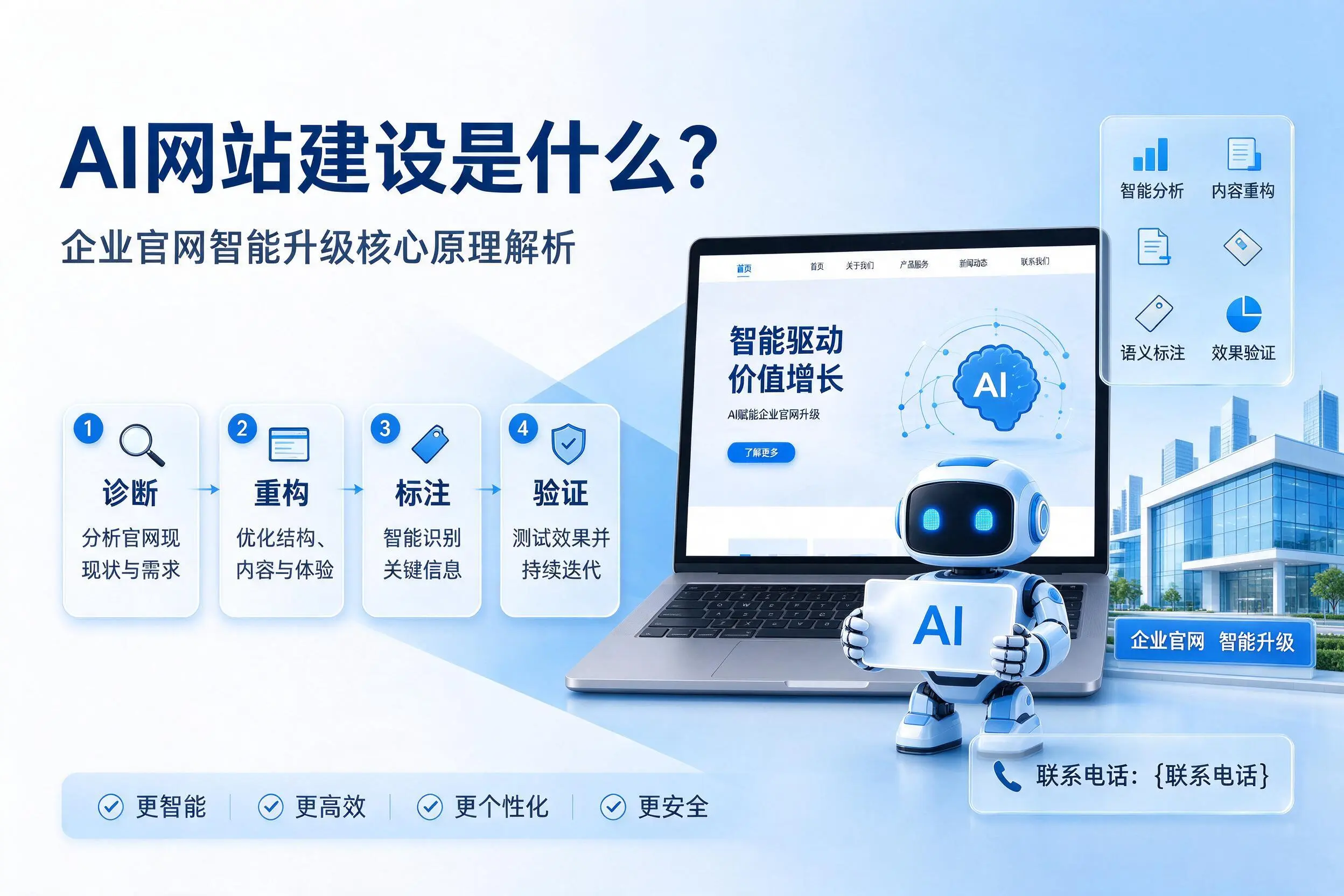 AI网站建设是什么?阿拉善企业官网智能升级核心原理解析