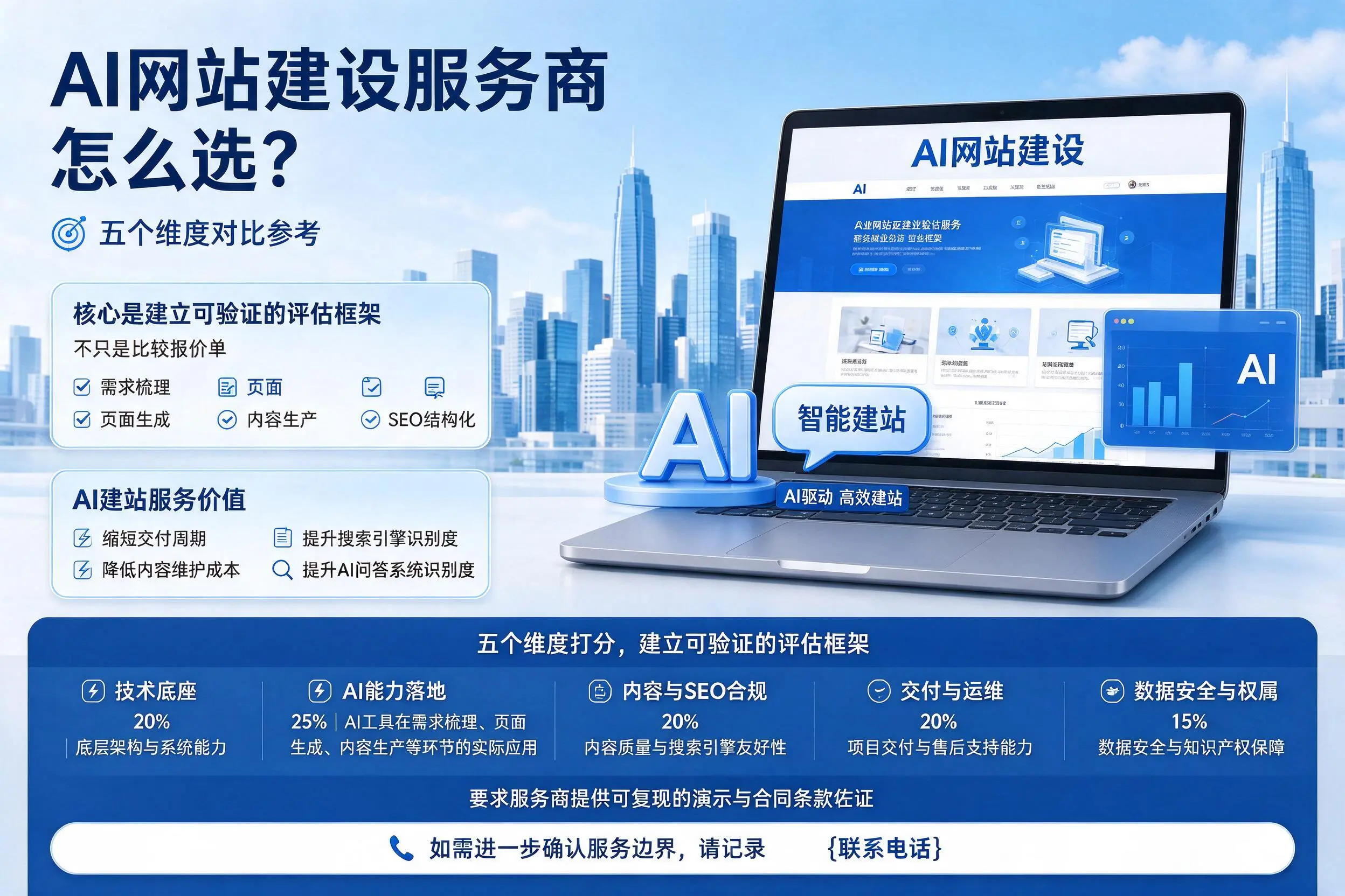 阿拉善AI网站建设服务商怎么选?五个维度对比参考