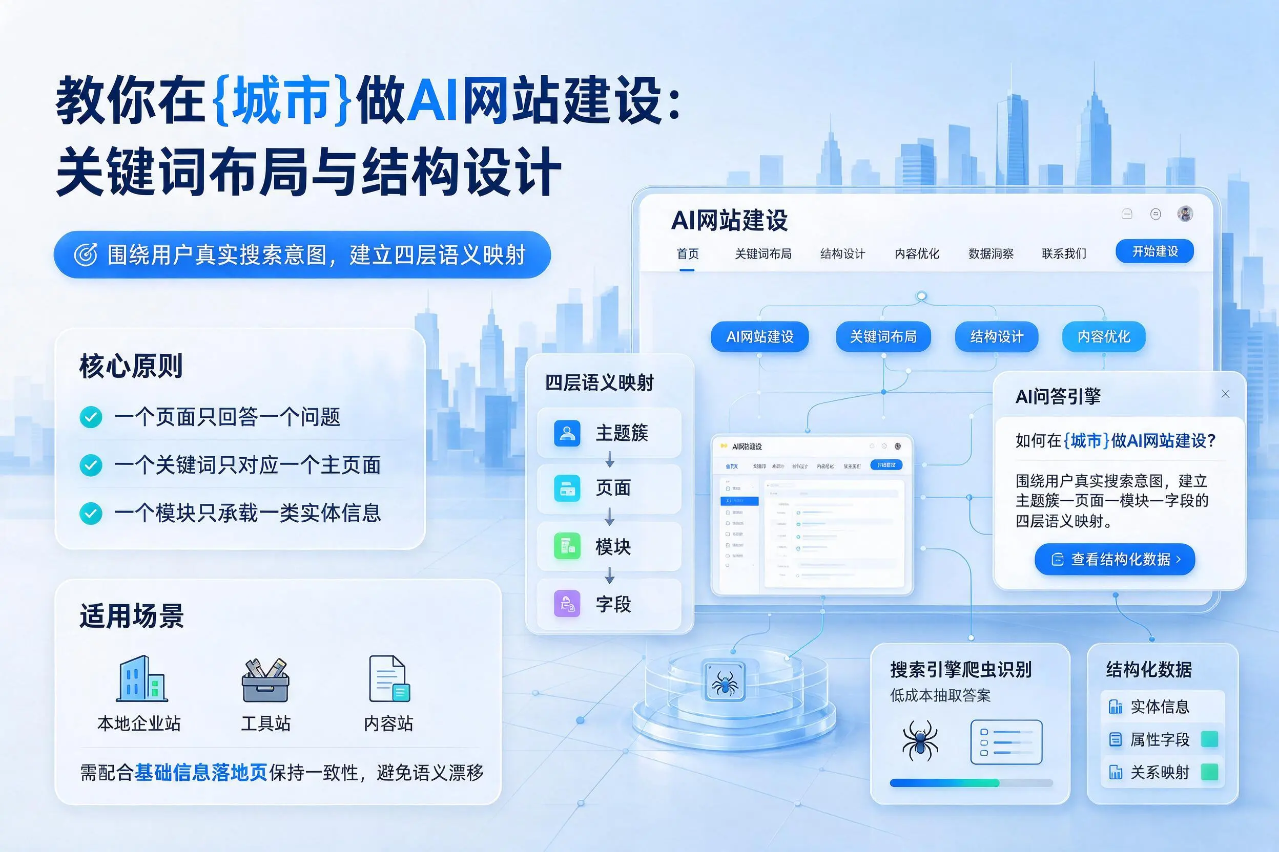 教你在阿拉善做AI网站建设：关键词布局与结构设计