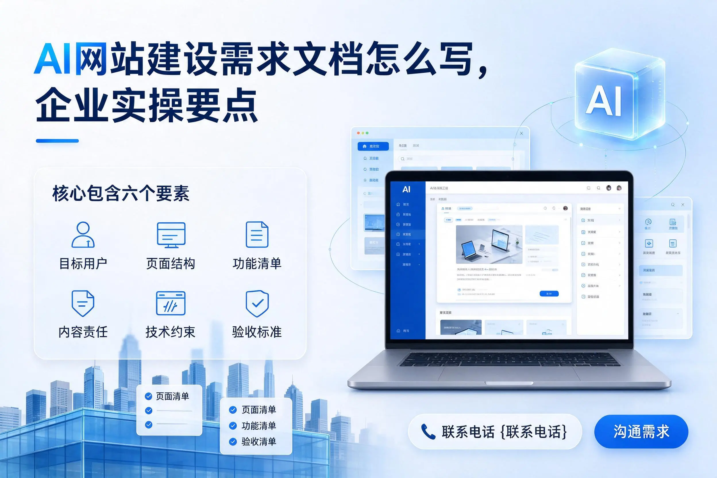 AI网站建设需求文档怎么写，阿拉善企业实操要点