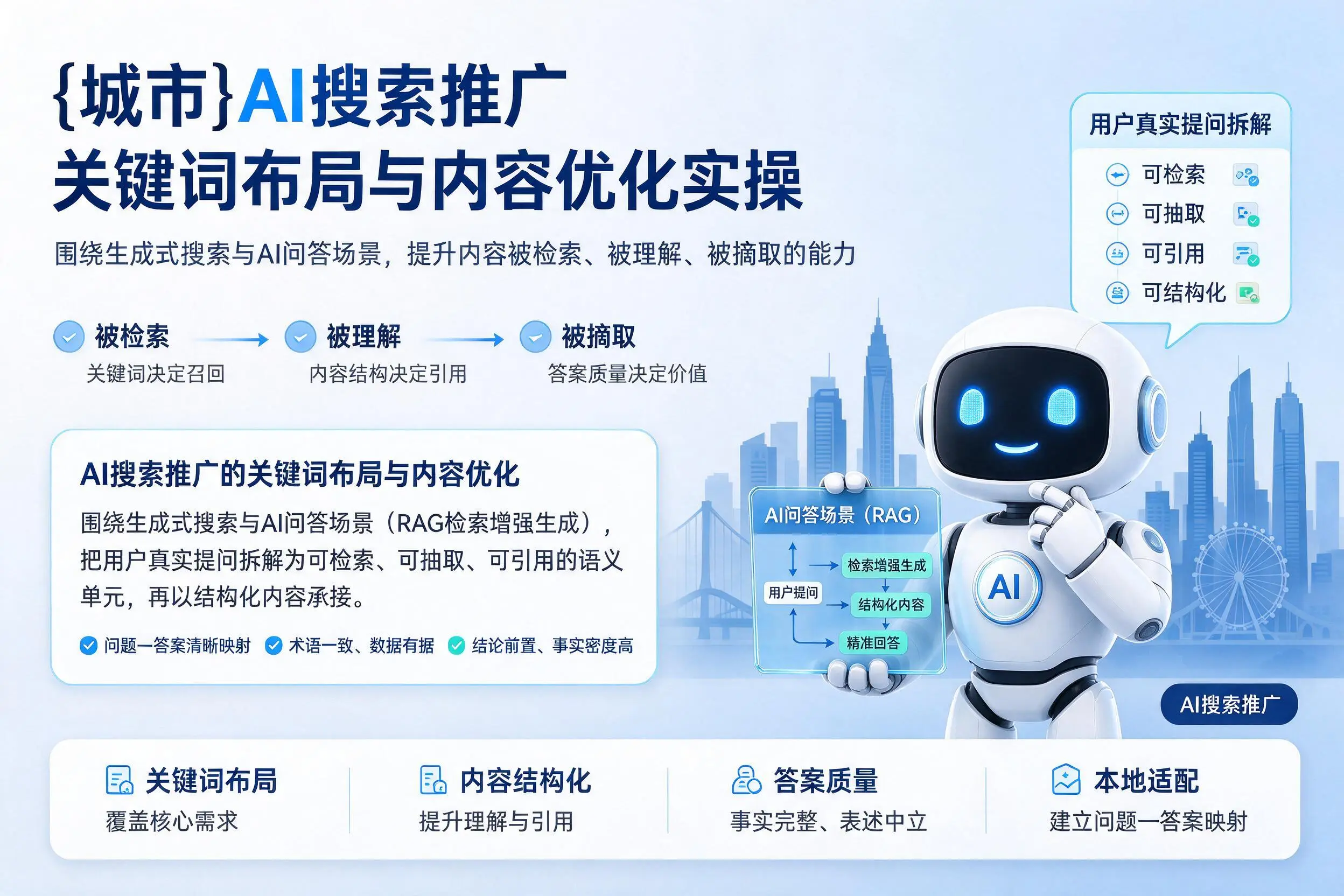 阿拉善AI搜索推广关键词布局与内容优化实操